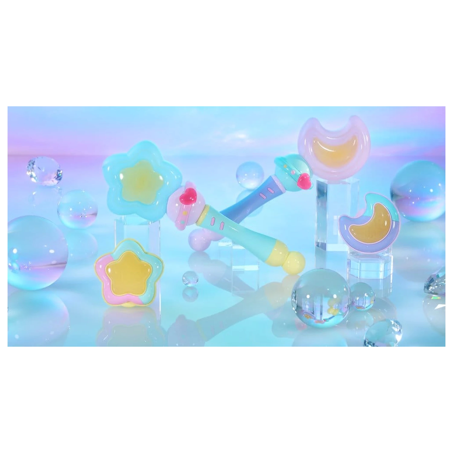 Magical Sisters Lulutto Lilly Proplica Replica Moontoneoneon & GlassHeart DreamPact Set 25 cm Produktfoto