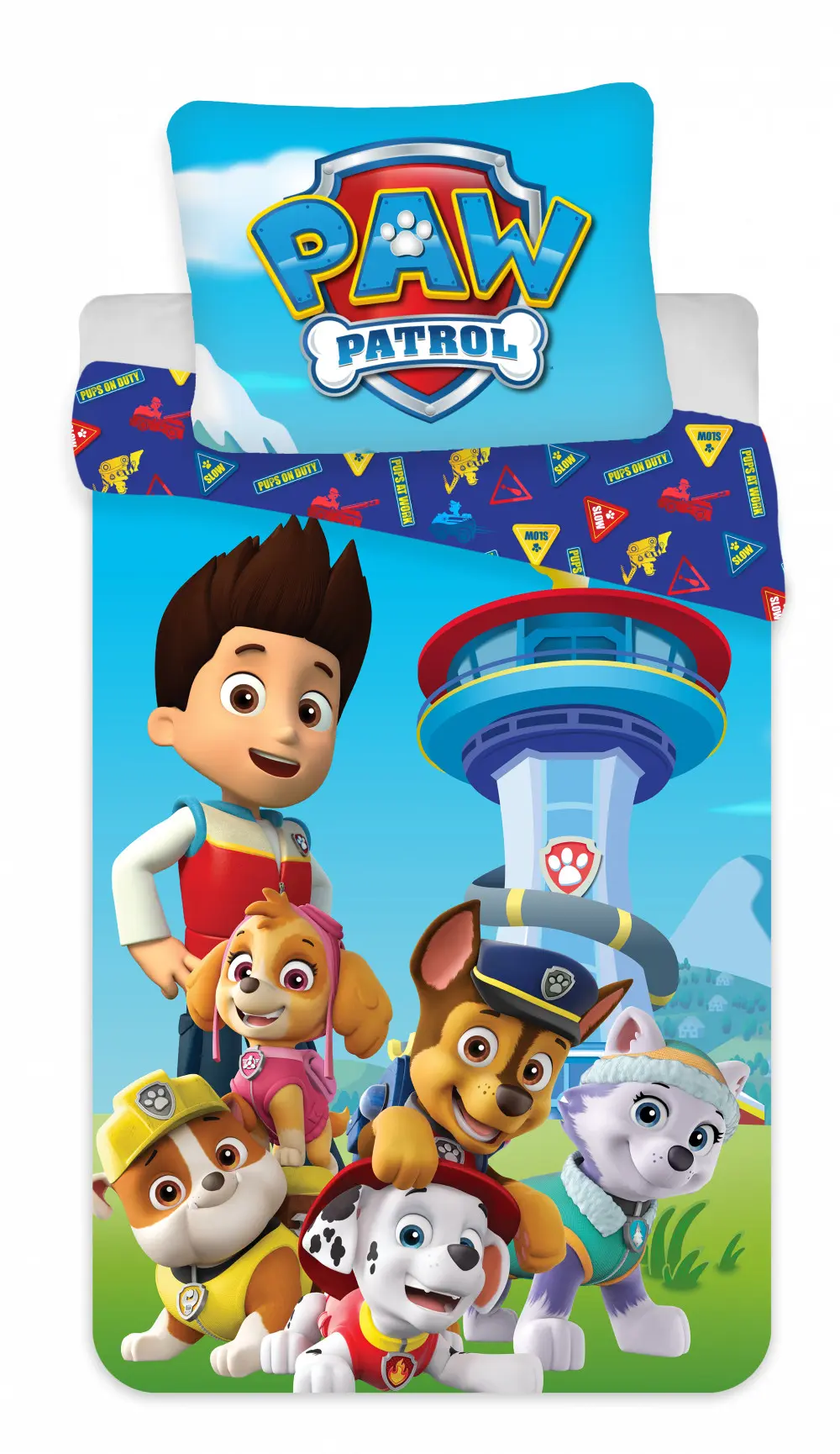 Paw Patrol Bettbezug-Set 140x200cm, 70x90cm Mikrofaser Produktfoto