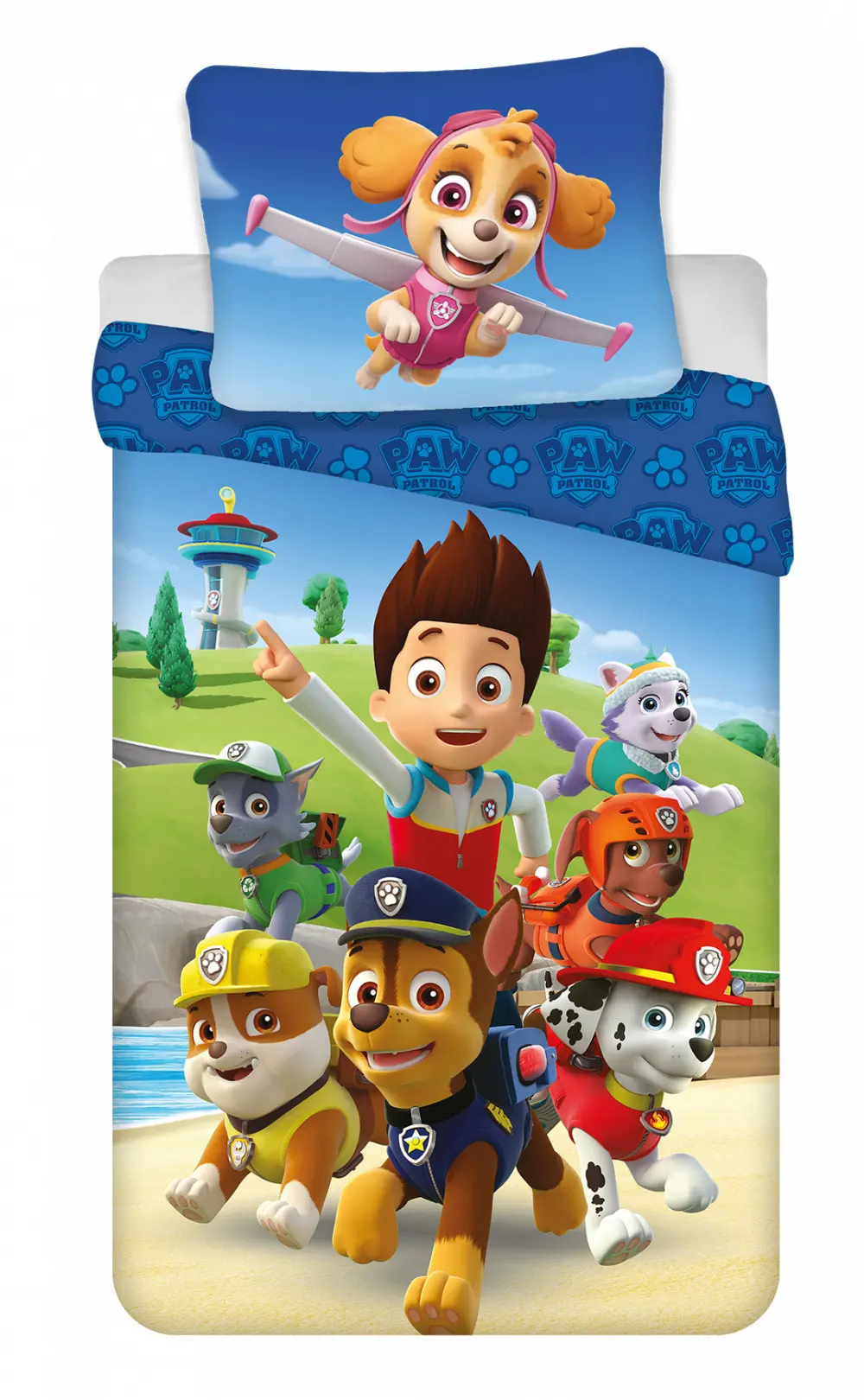 PAW Patrol Bettbezug-Set 140x200cm, 70x90cm Mikrofaser Produktfoto