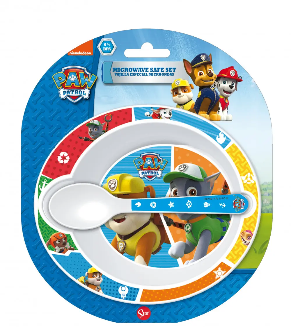 PAW Patrol Baby Mikro tiefer Teller + Löffel Set Produktfoto
