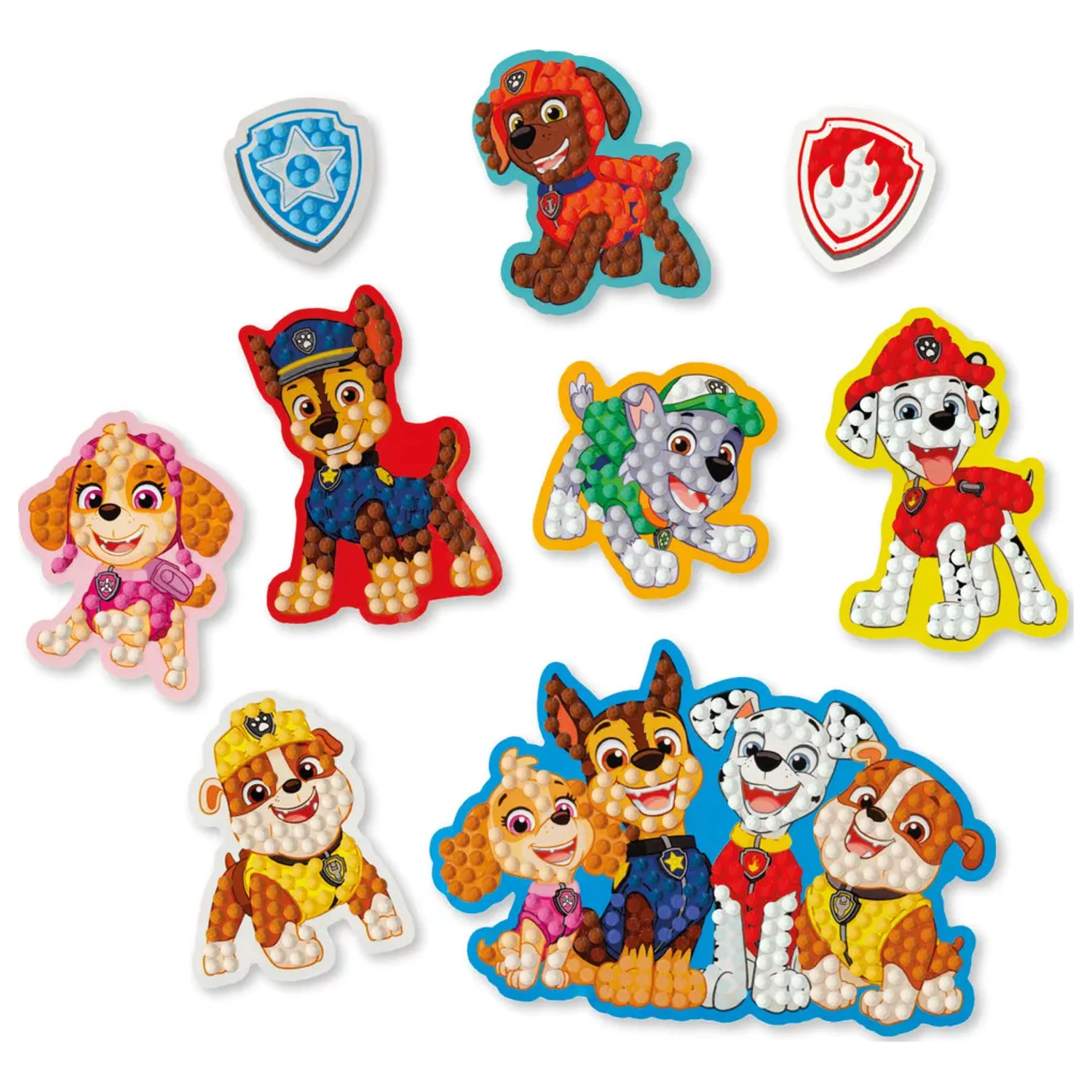 Paw Patrol Best Team Diamond Painting Aufkleber 9-er Pack Produktfoto
