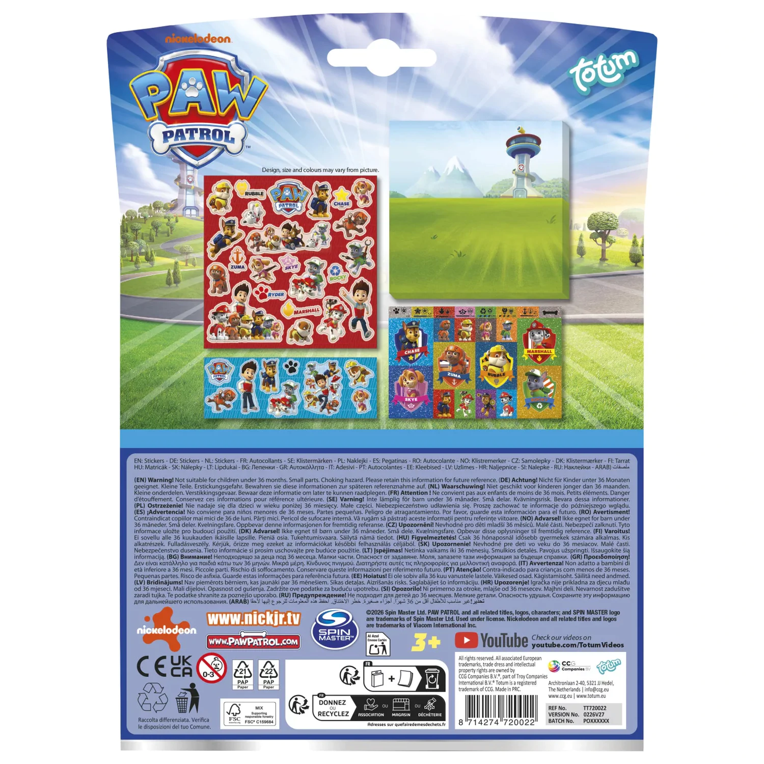 Paw Patrol Best Team Aufkleber Set Produktfoto