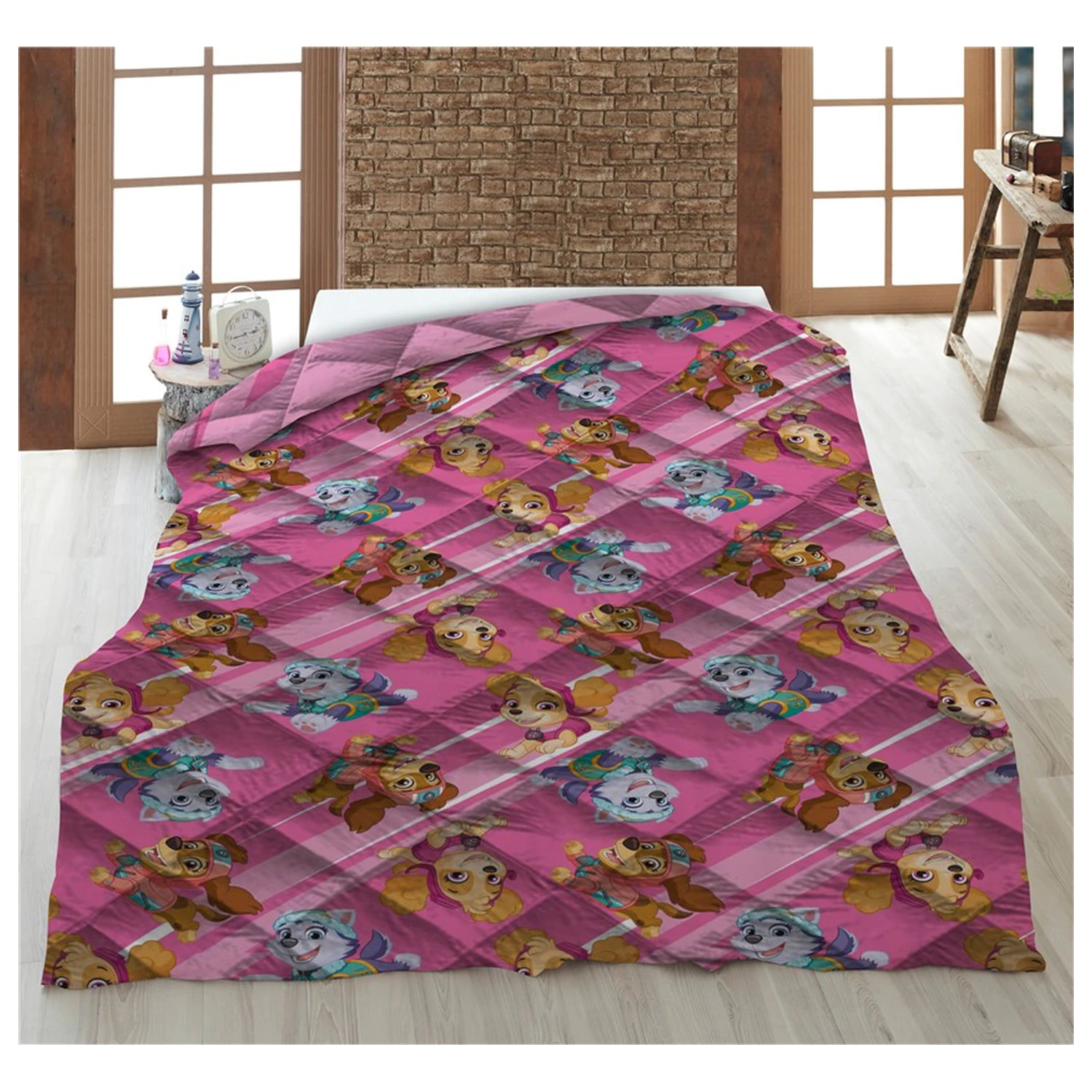 Paw Patrol Boss gesteppte Tagesdecke, Bettbezug 140x200cm Produktfoto