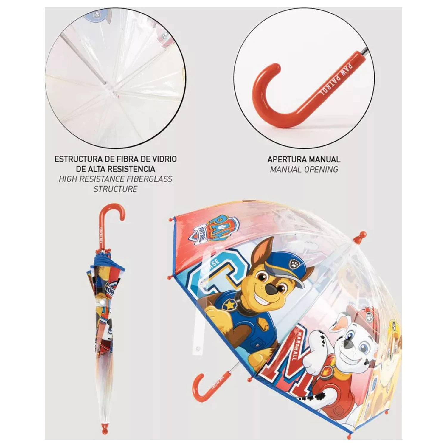 PAW Patrol Buddies Kinder klarer Regenschirm Produktfoto