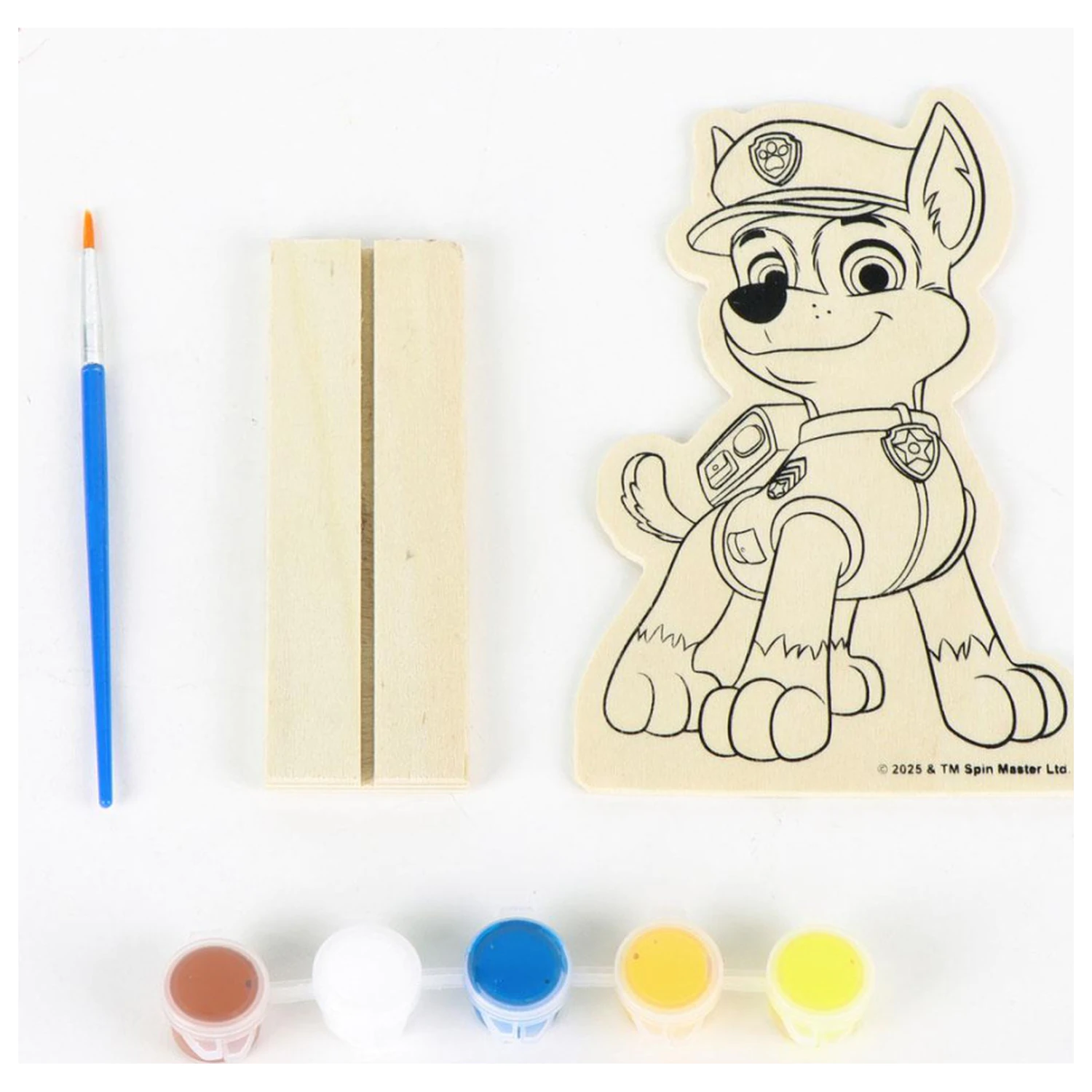 PAW Patrol Chase bemalbare Holzfigur Produktfoto