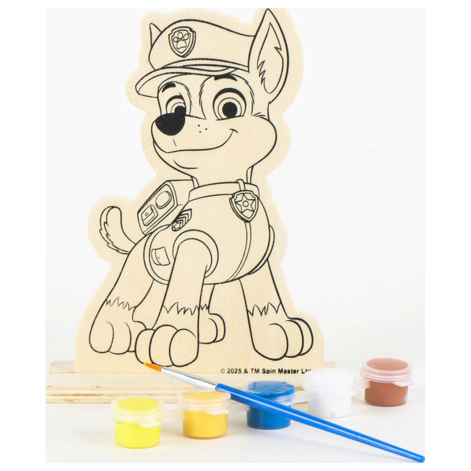 PAW Patrol Chase bemalbare Holzfigur Produktfoto