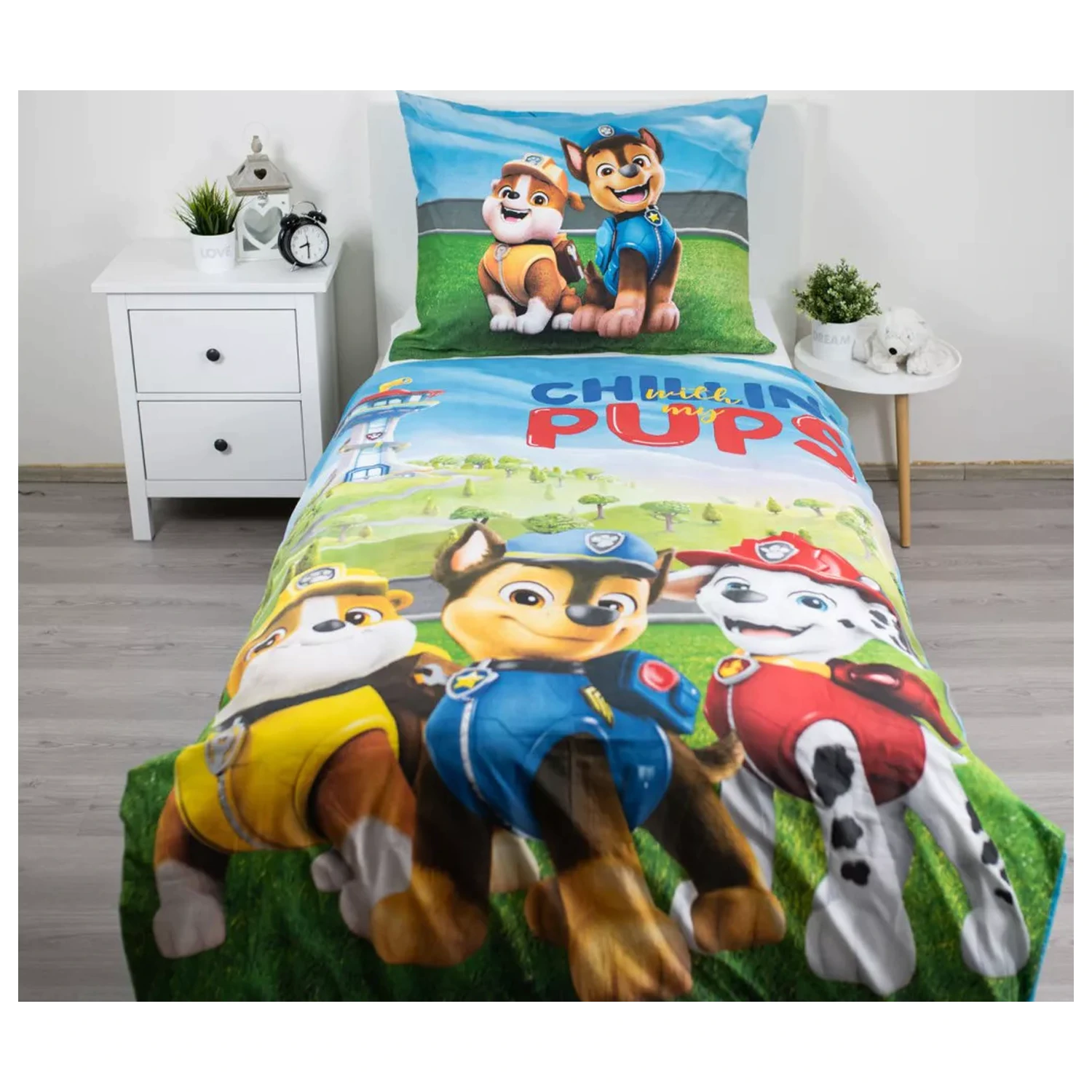 PAW Patrol Chilling Mikrofaser Bettwäsche-Set Produktfoto