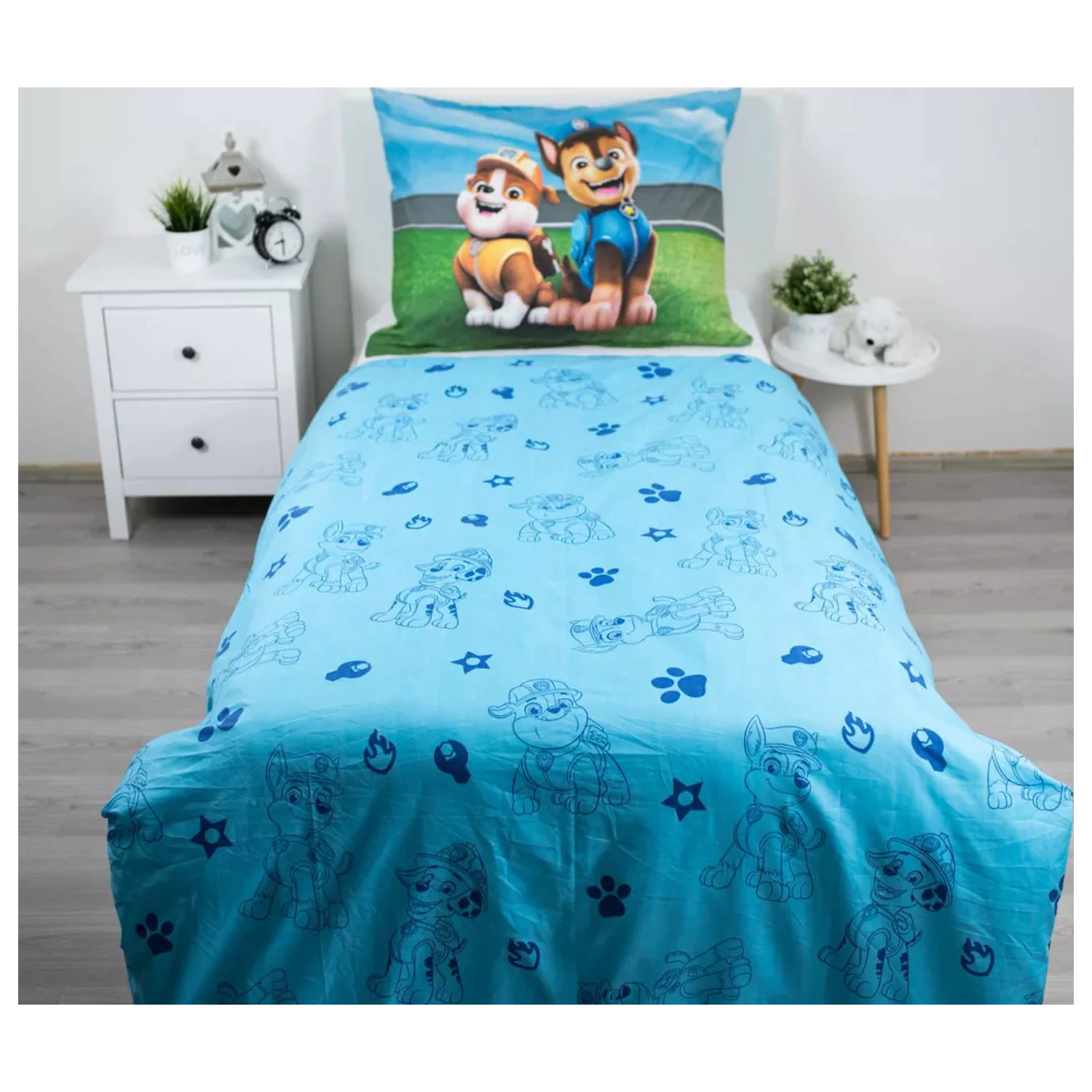 PAW Patrol Chilling Mikrofaser Bettwäsche-Set Produktfoto