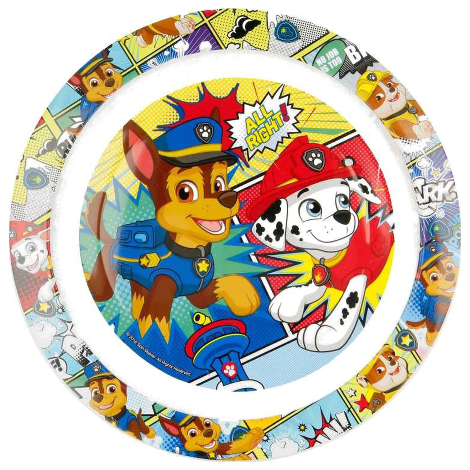 PAW Patrol Comic Mikro Flachplatte 22 cm Produktfoto