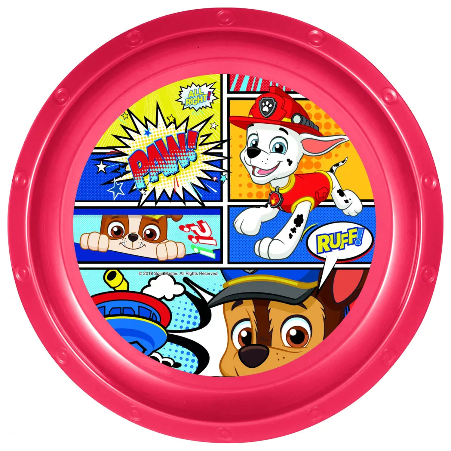 Paw Patrol Comic Plastik Flacher Teller Produktfoto