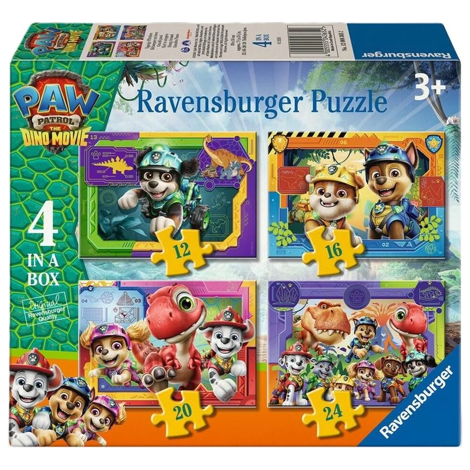Paw Patrol Dino Movie Puzzle 12-16-20-24 Teile Produktfoto