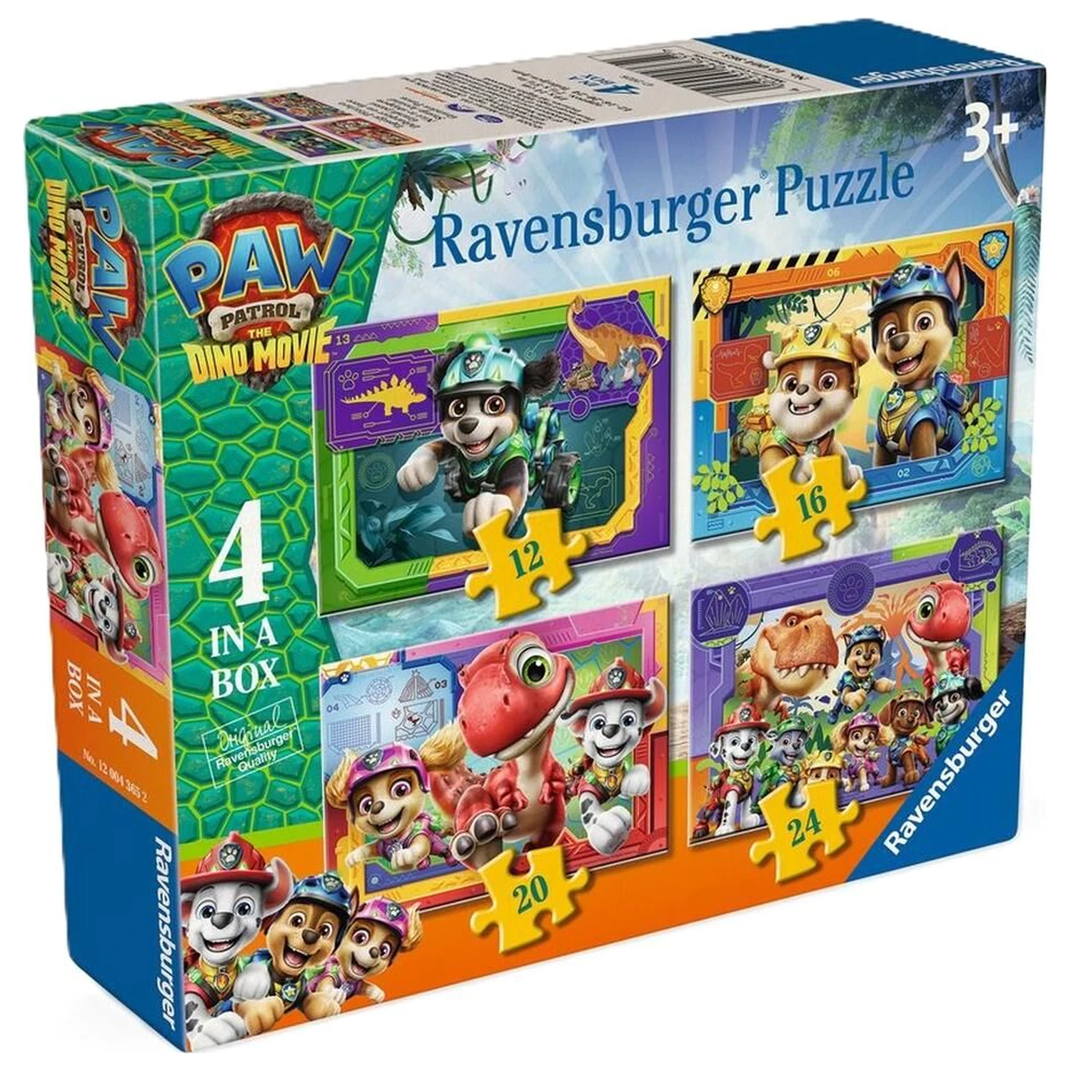Paw Patrol Dino Movie Puzzle 12-16-20-24 Teile Produktfoto