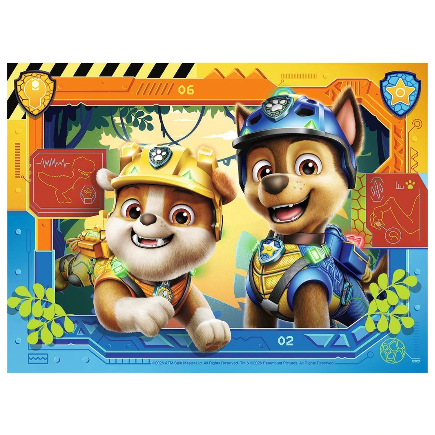 Paw Patrol Dino Movie Puzzle 12-16-20-24 Teile Produktfoto