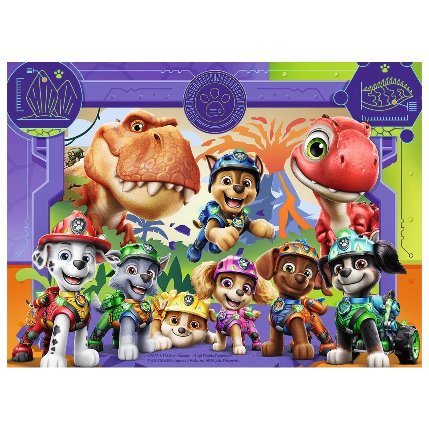 Paw Patrol Dino Movie Puzzle 12-16-20-24 Teile Produktfoto