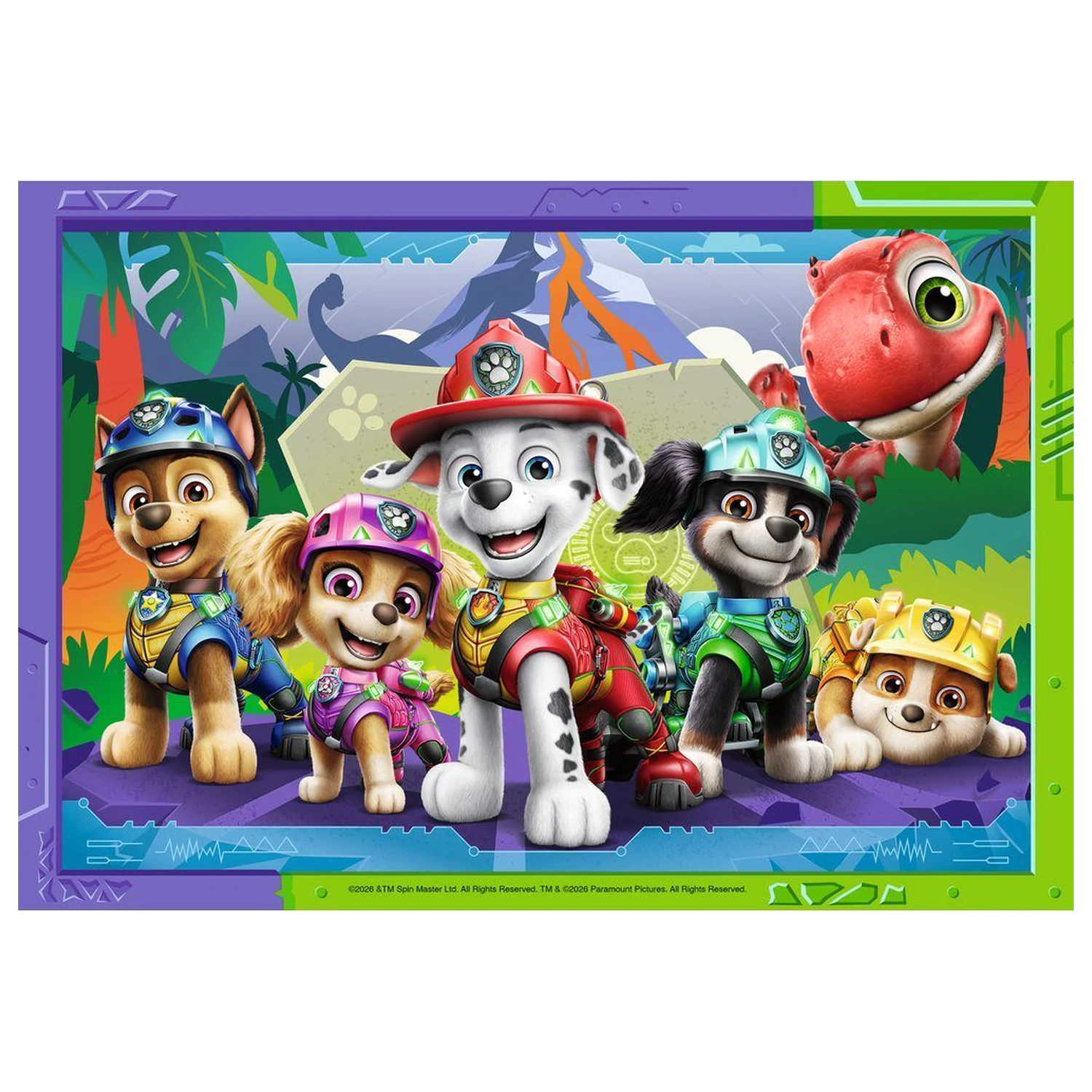Paw Patrol Dino Movie Puzzle 2x12 Teile Produktfoto
