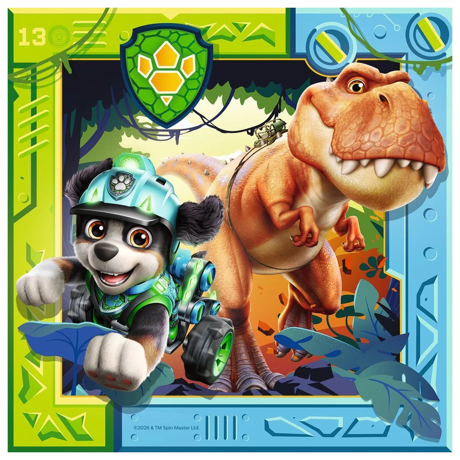 Paw Patrol Dino Movie Puzzle 3x49 Teile Produktfoto