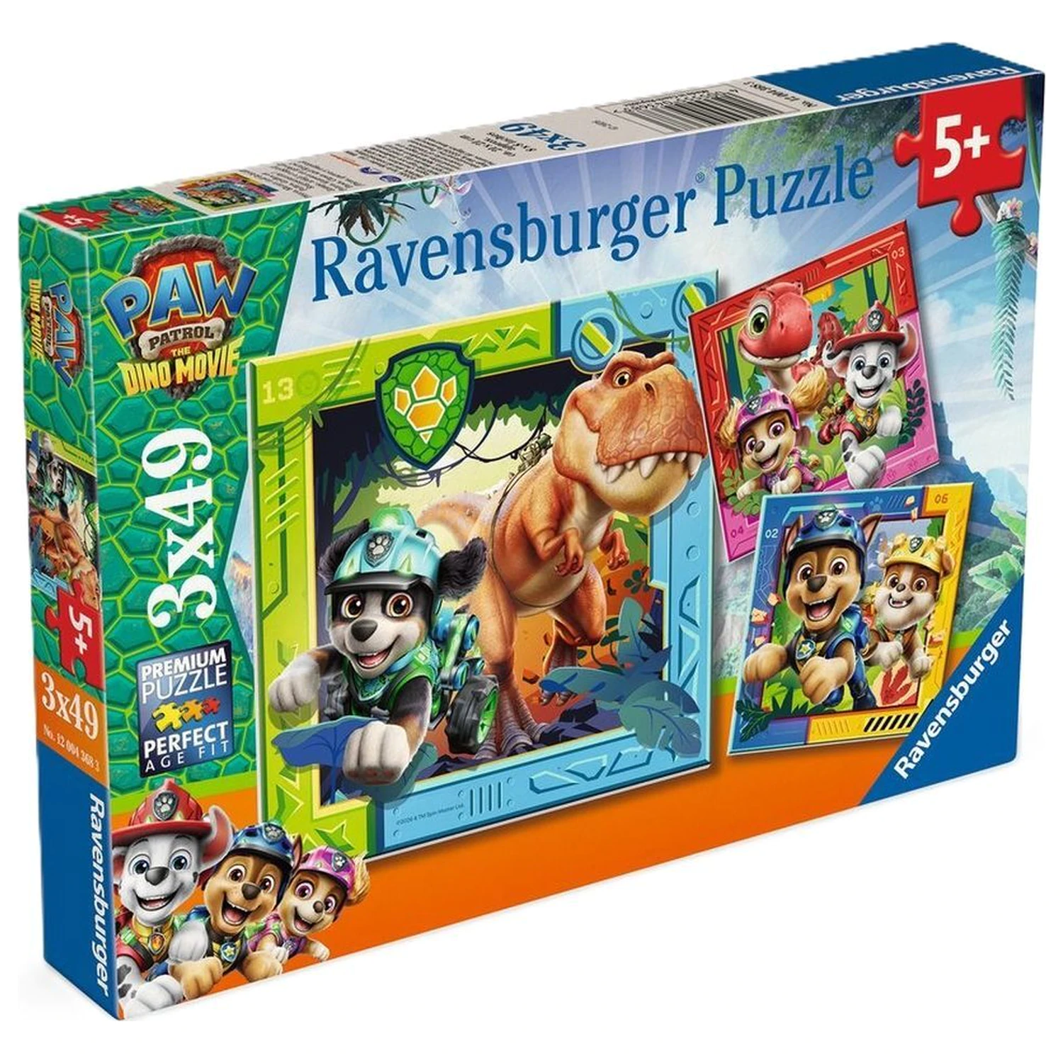 Paw Patrol Dino Movie Puzzle 3x49 Teile Produktfoto