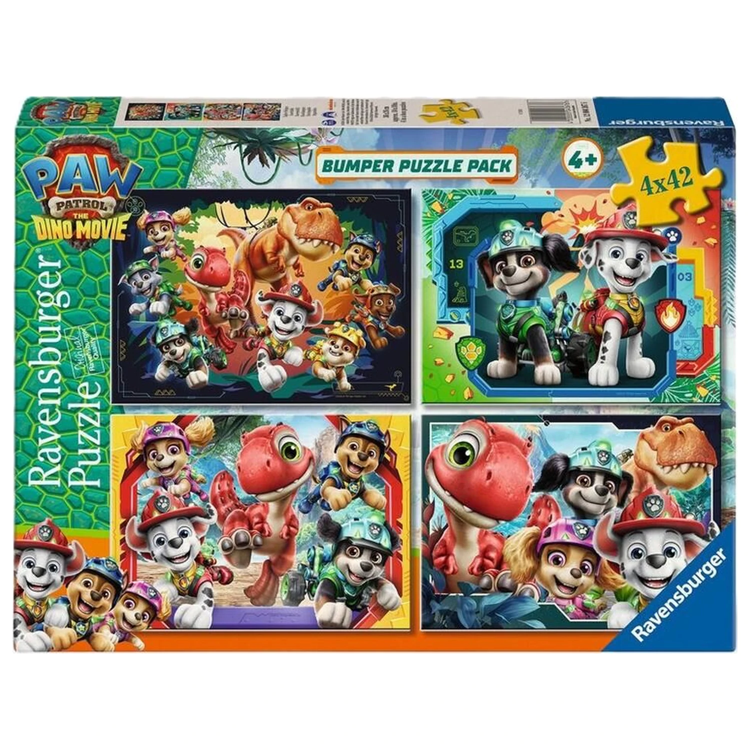 Paw Patrol Dino Movie puzzle 4x42 Teile Produktfoto