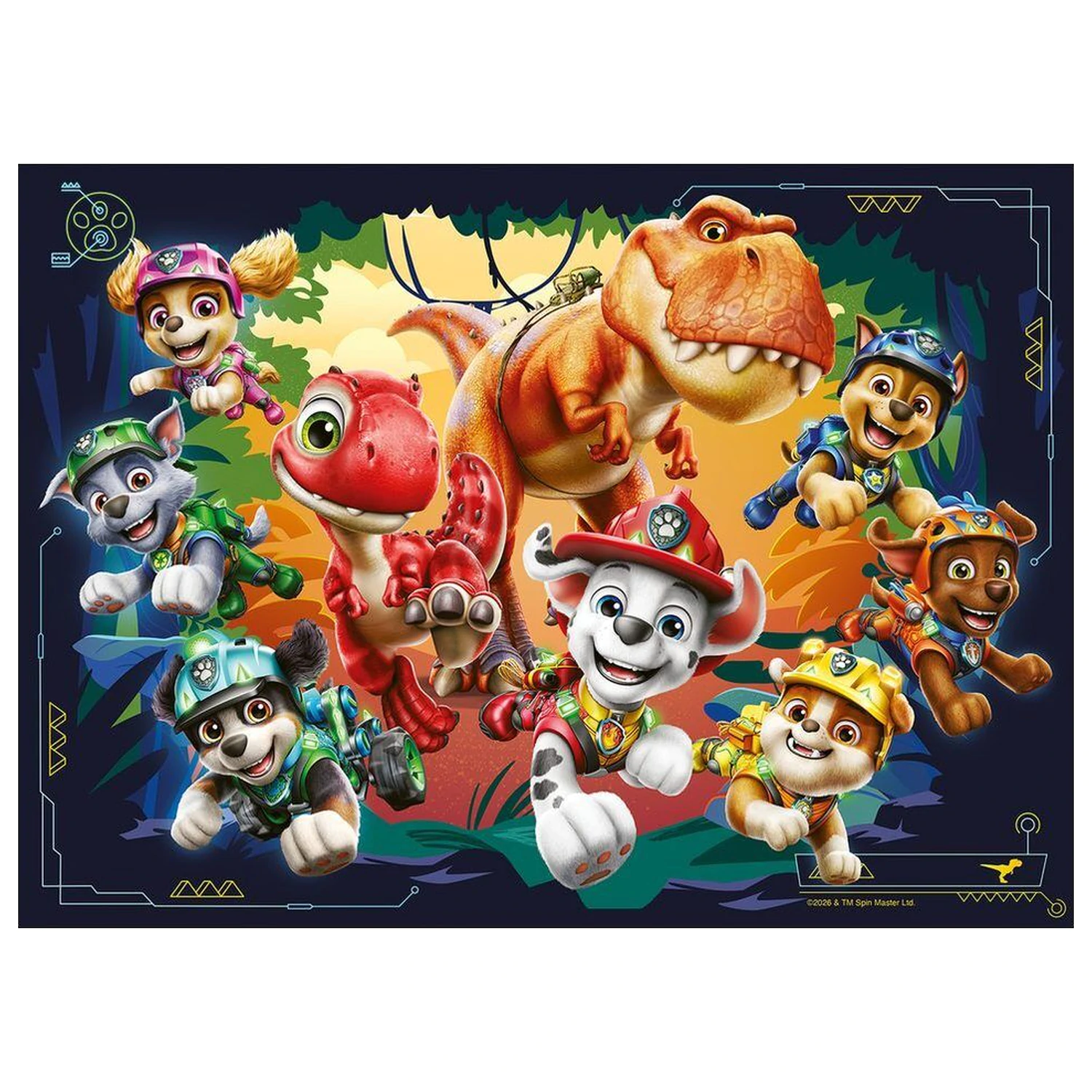 Paw Patrol Dino Movie puzzle 4x42 Teile Produktfoto
