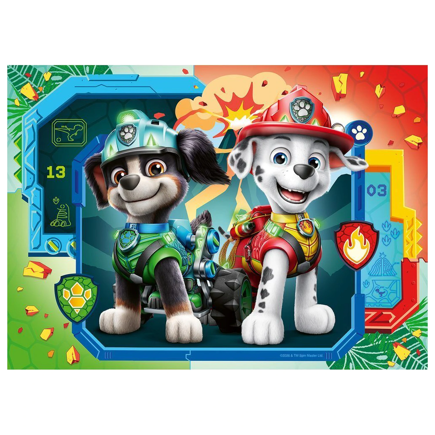 Paw Patrol Dino Movie puzzle 4x42 Teile Produktfoto
