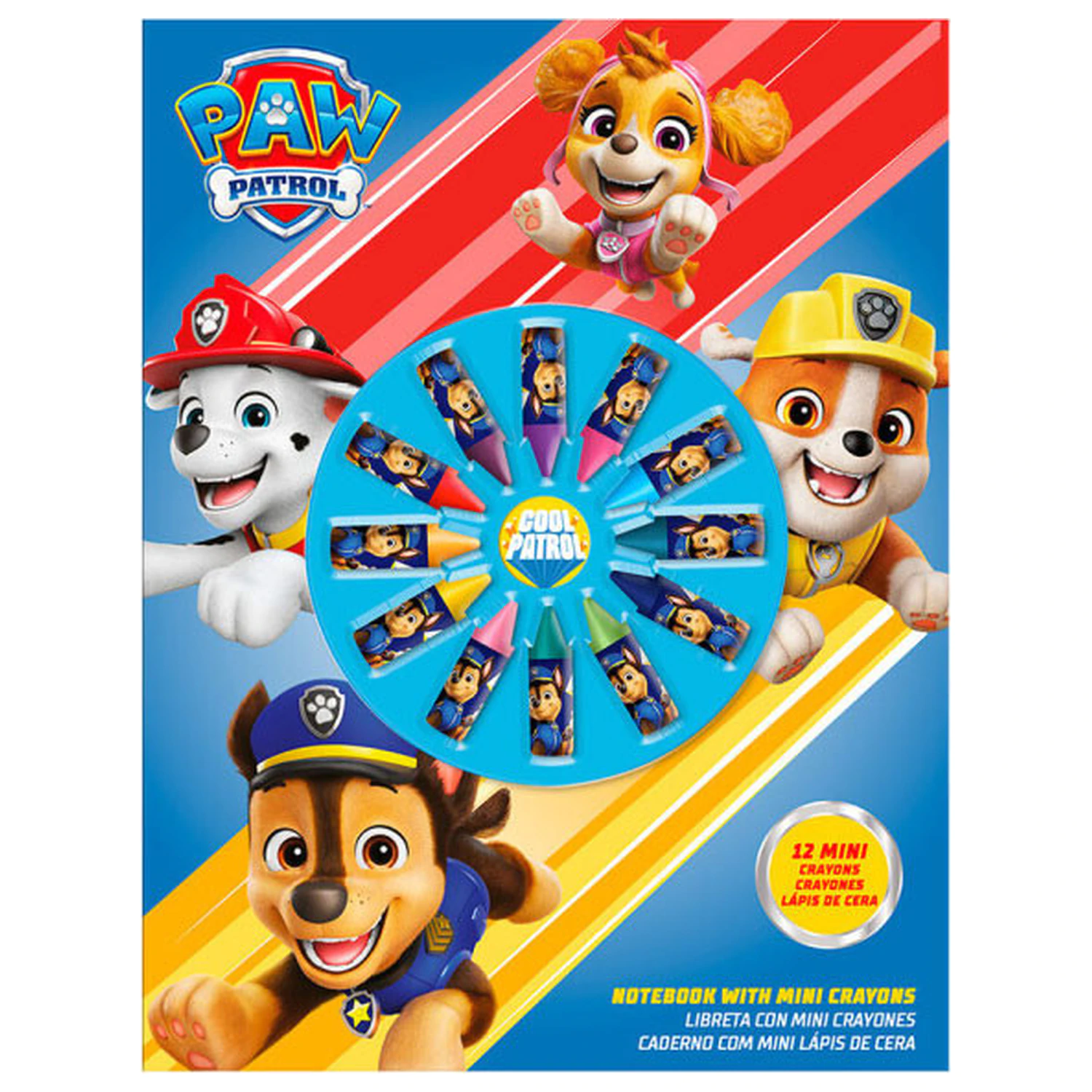 Paw Patrol Duty Calls Notizbuch + Mini-Wachsmalstifte-Set Produktfoto