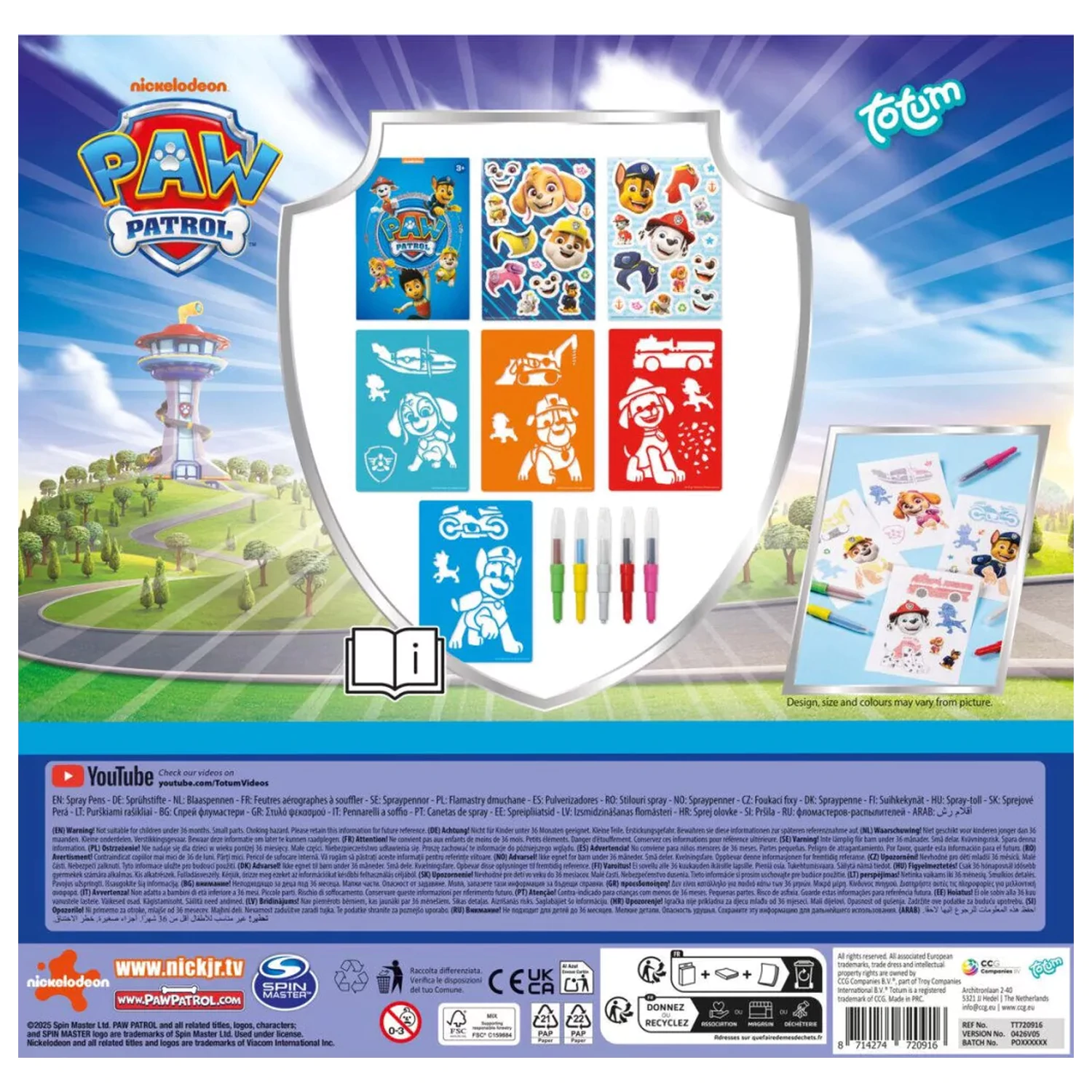 PAW Patrol Fun Magic Kreativ Set mit Sprüh Stift Produktfoto