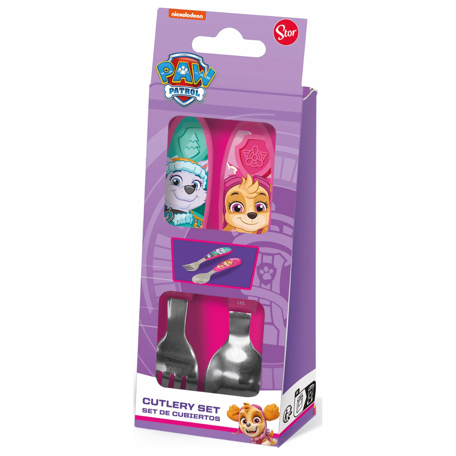 Paw Patrol Girl Superpowers Metall Ergo Besteck-Set - 2 Teile Produktfoto