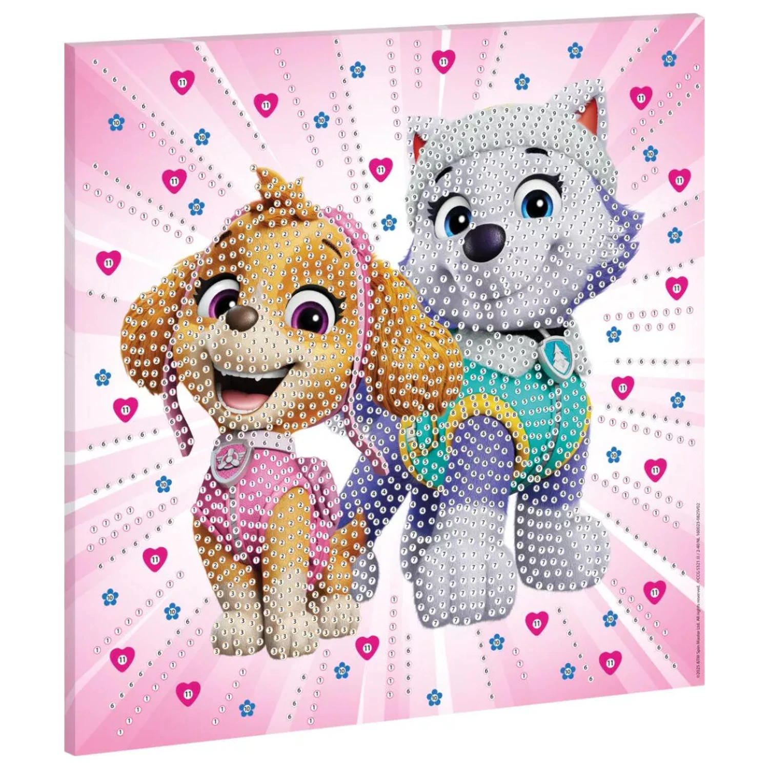 Paw Patrol Girls Power Diamond Painting Set auf Leinwand 30x30 cm Produktfoto
