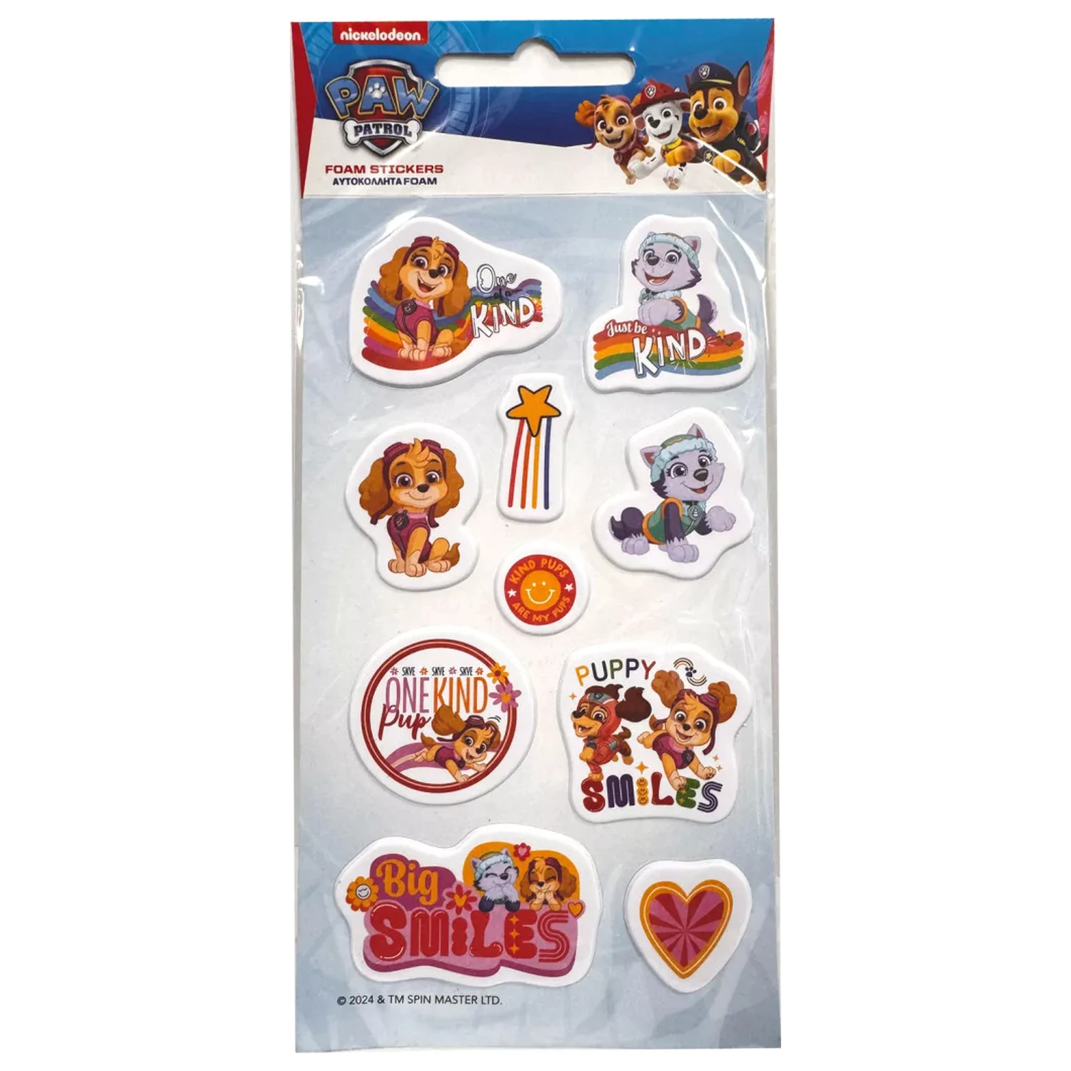 Paw Patrol Girls Puffy Sponge Sticker Set Produktfoto