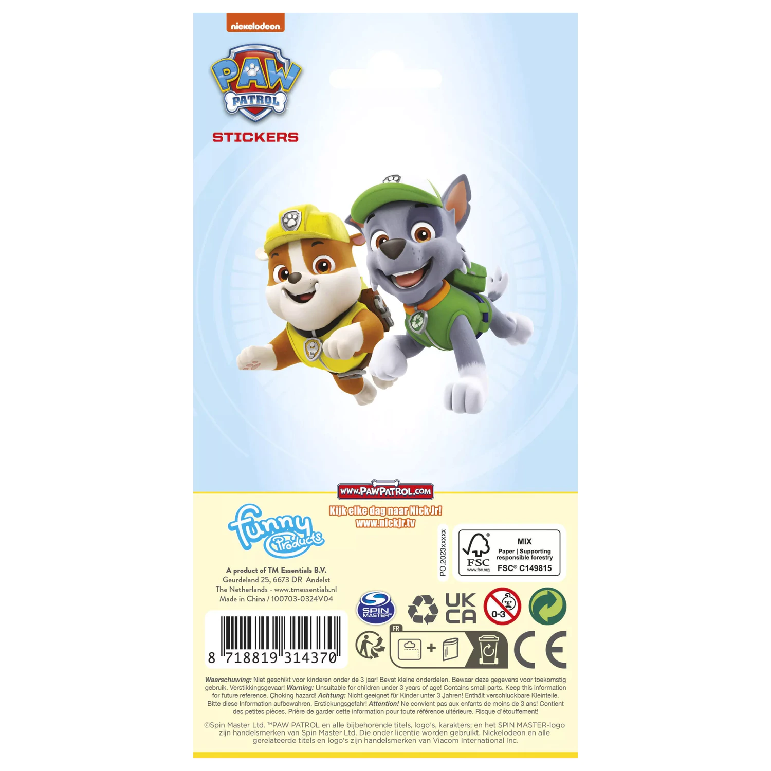 Paw Patrol Greatness Aufkleber Produktfoto