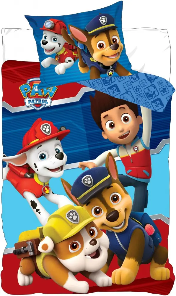 Paw Patrol Kinder Bettwäsche-Set 100x135cm, 40x60cm Produktfoto