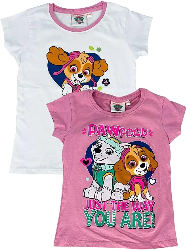 Paw Patrol Kinder Kurzarm T-Shirt 2er-Set Produktfoto