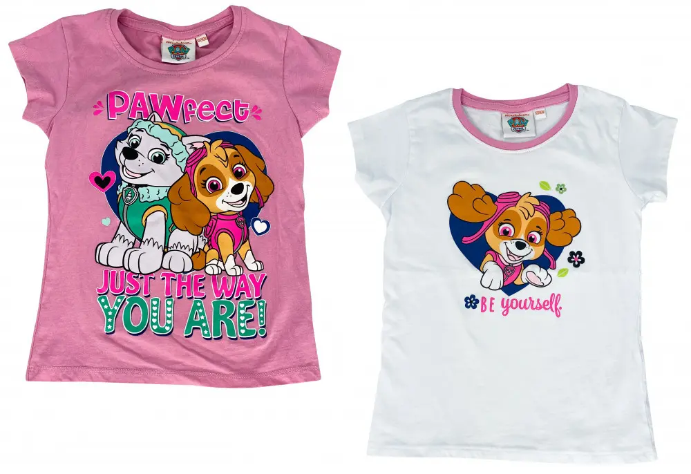 Paw Patrol Kinder Kurzarm T-Shirt 2er-Set Produktfoto