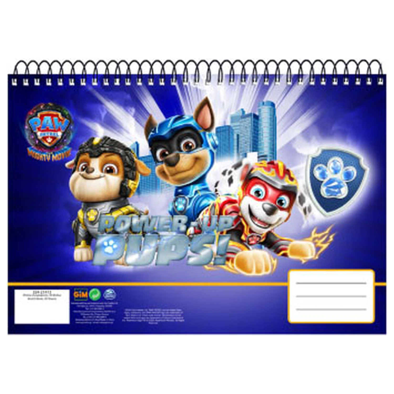 Paw Patrol Power Up A/4 Spiral-Skizzenbuch, 30 Blatt Produktfoto