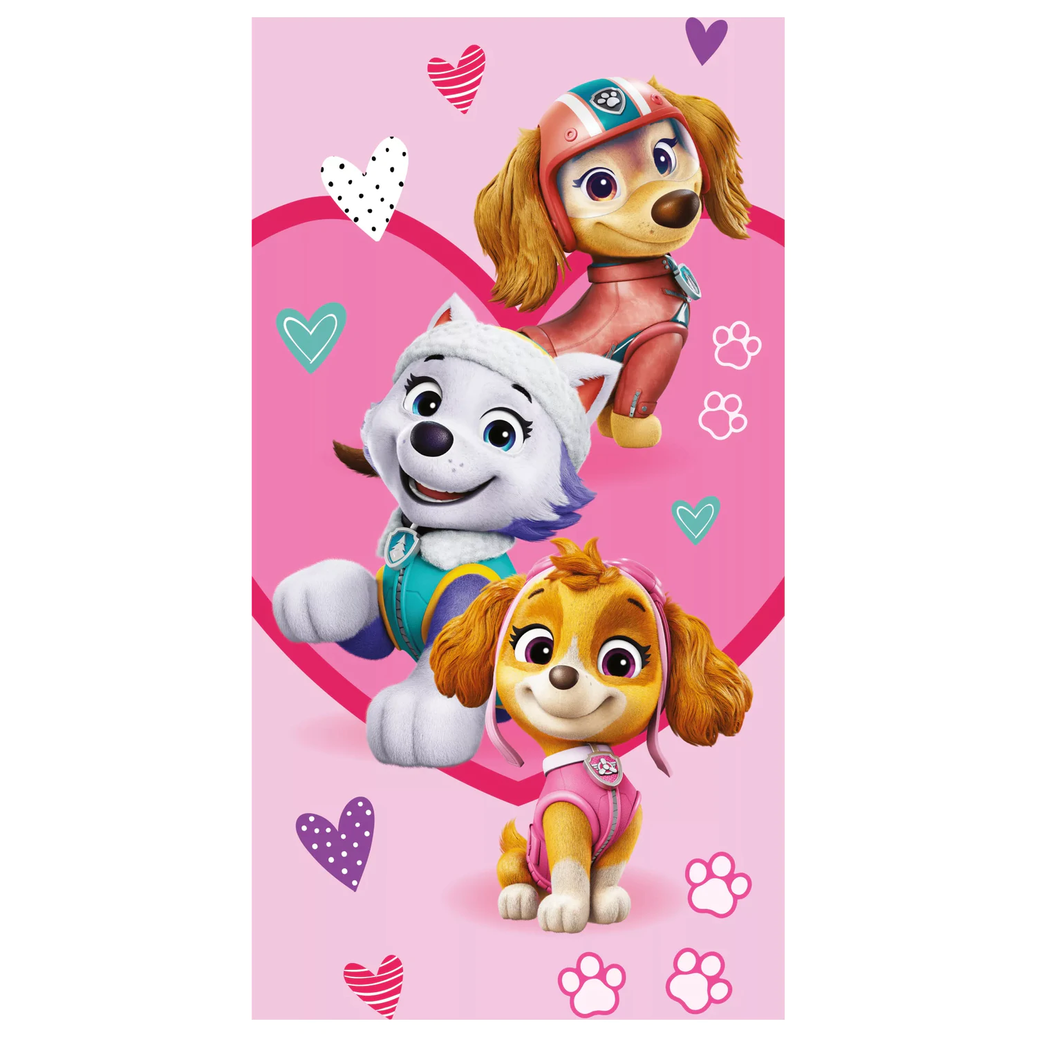 Paw Patrol Puppy Love Handtuch 70x140cm Produktfoto