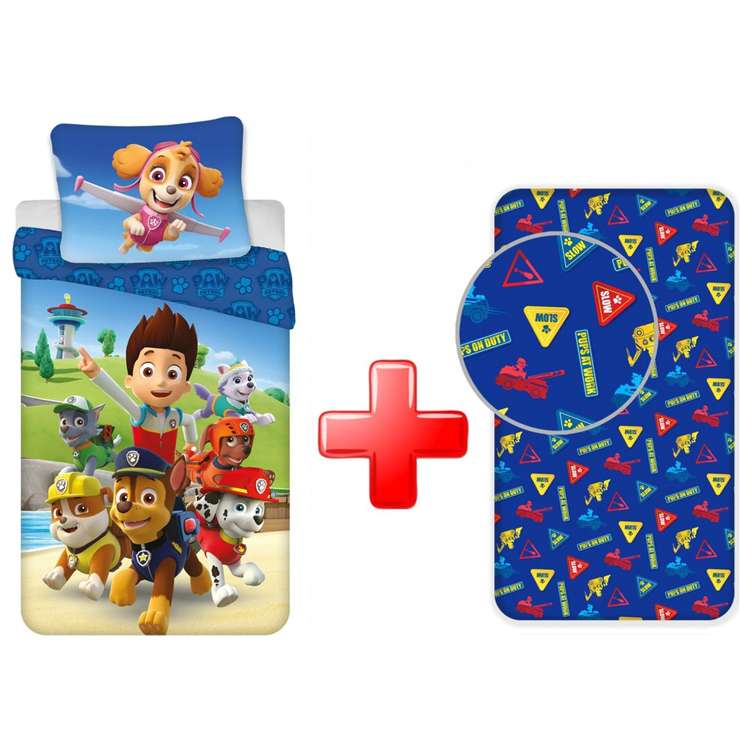 Paw Patrol Ready Bettbezug und Spannbettlaken Set Produktfoto