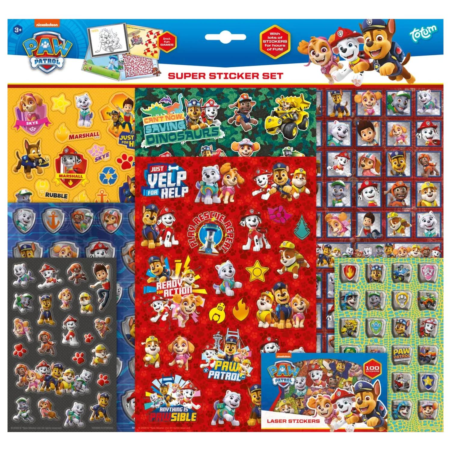 Paw Patrol Rescue Repeat Super Aufkleber-Set mit Spielzeug Produktfoto