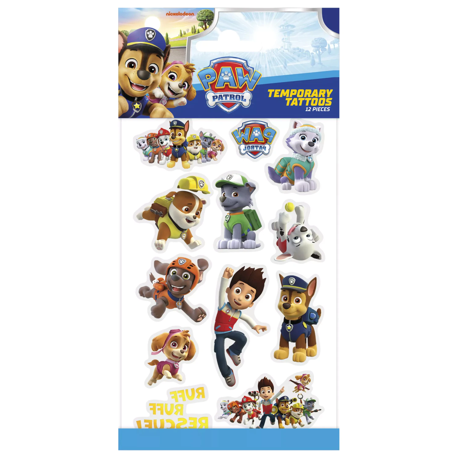 Paw Patrol Rescue Tattoo 12 Stück Produktfoto