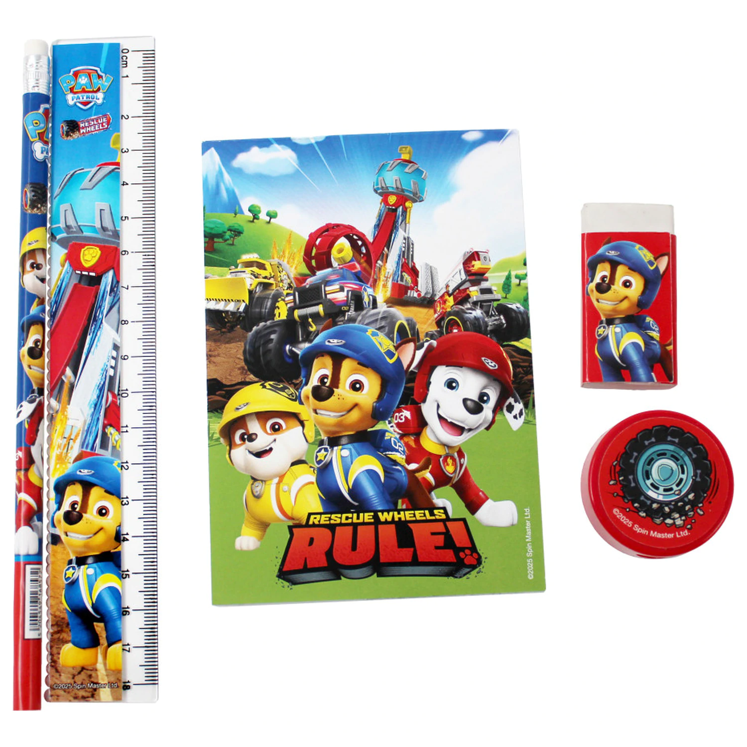 PAW Patrol Rescue Wheels Schreibwaren Set 5-teilig Produktfoto