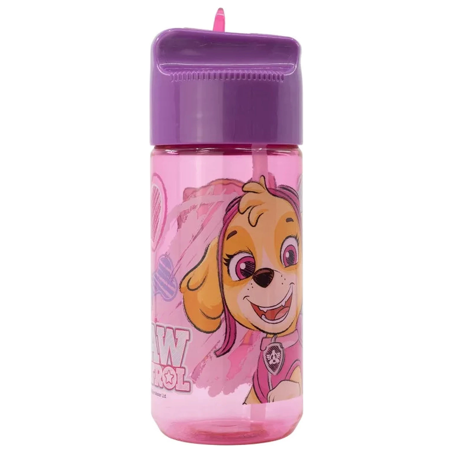 PAW Patrol Sketch Hydro Kunststoff Trinkflasche mit Strohhalm 430 ml Produktfoto
