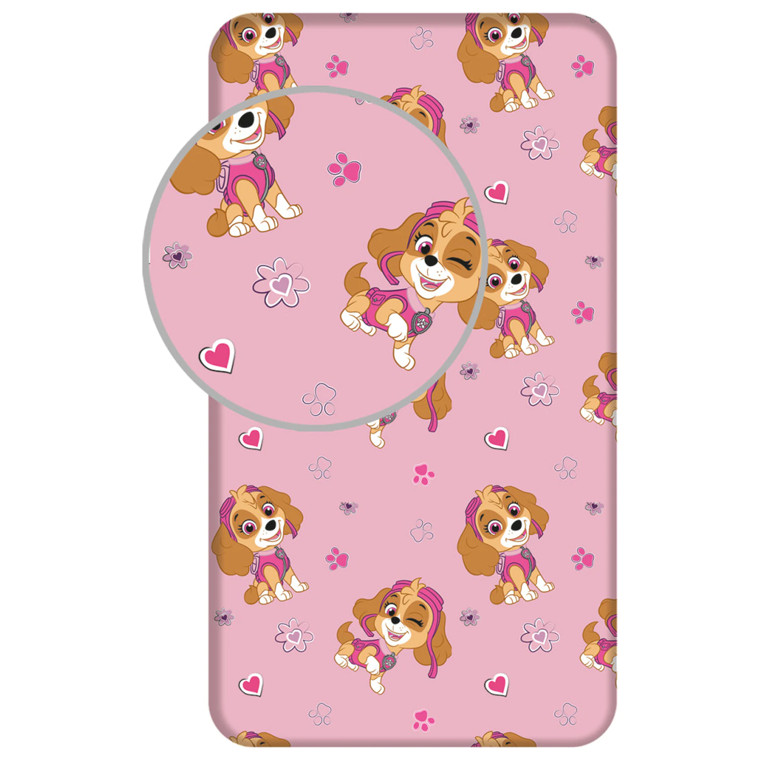 Paw Patrol Skye Spannbettlaken 90x200 cm Produktfoto