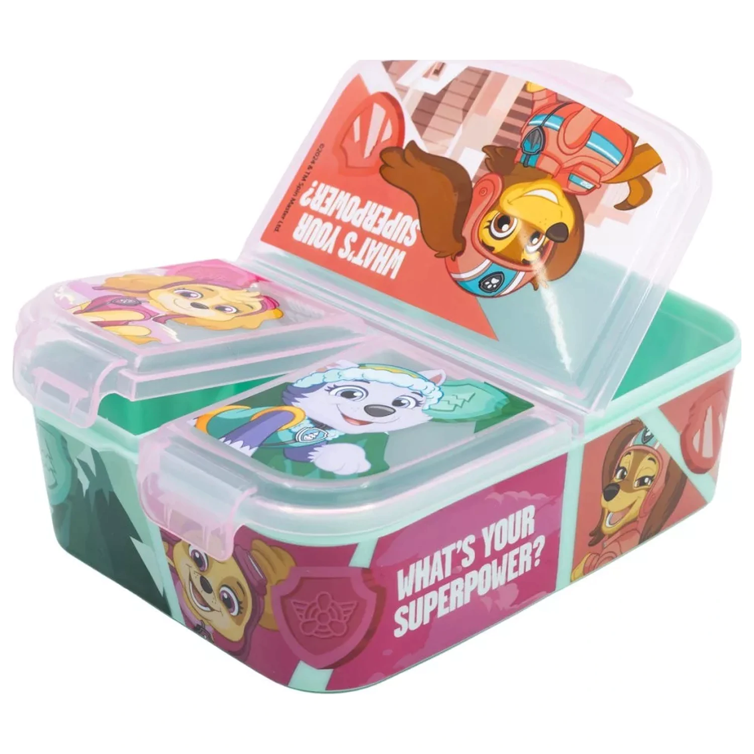 Paw Patrol Superpowers Mehrfachfächer Brotdose, Sandwichbox XL Produktfoto