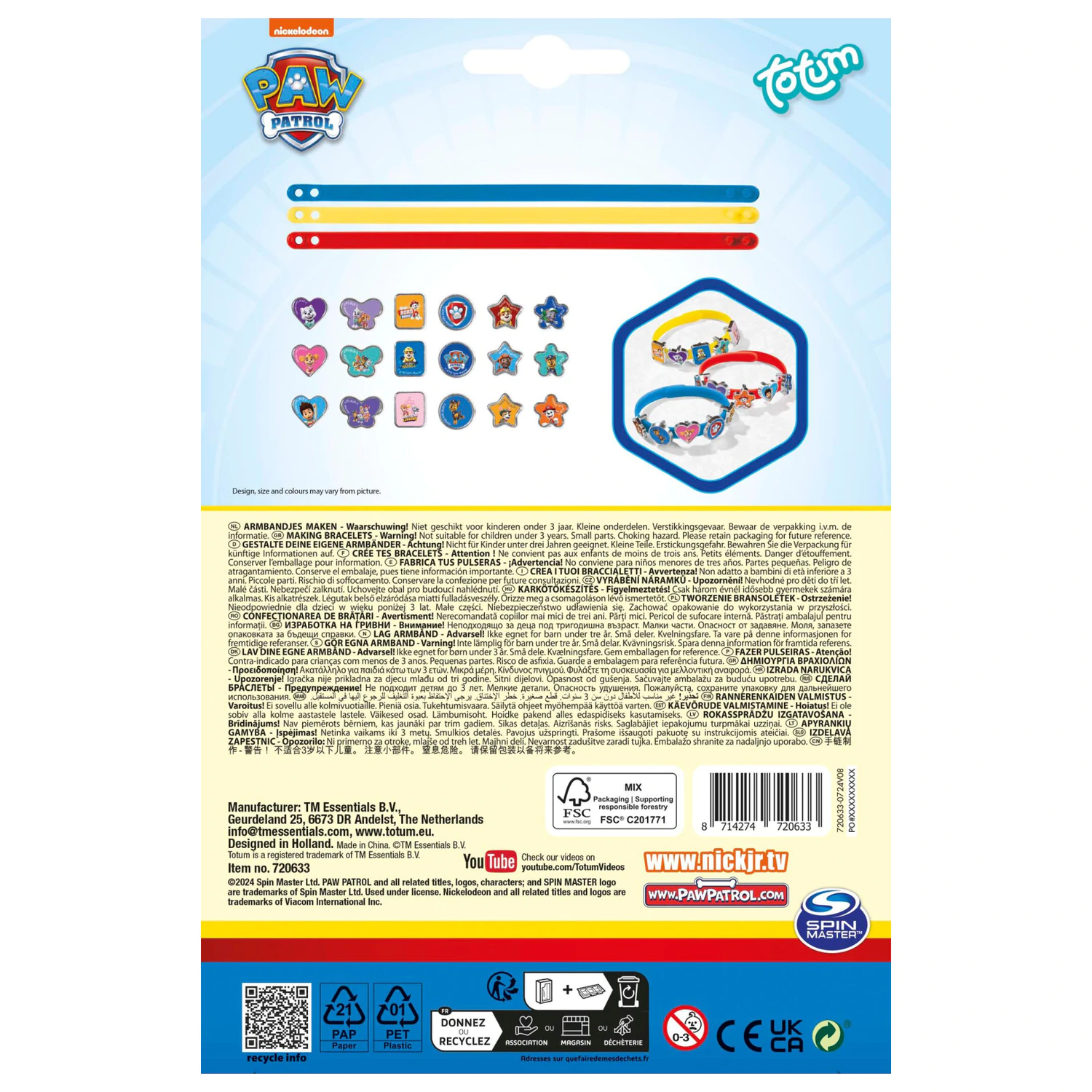 PAW Patrol Team Armband Bastelset Produktfoto