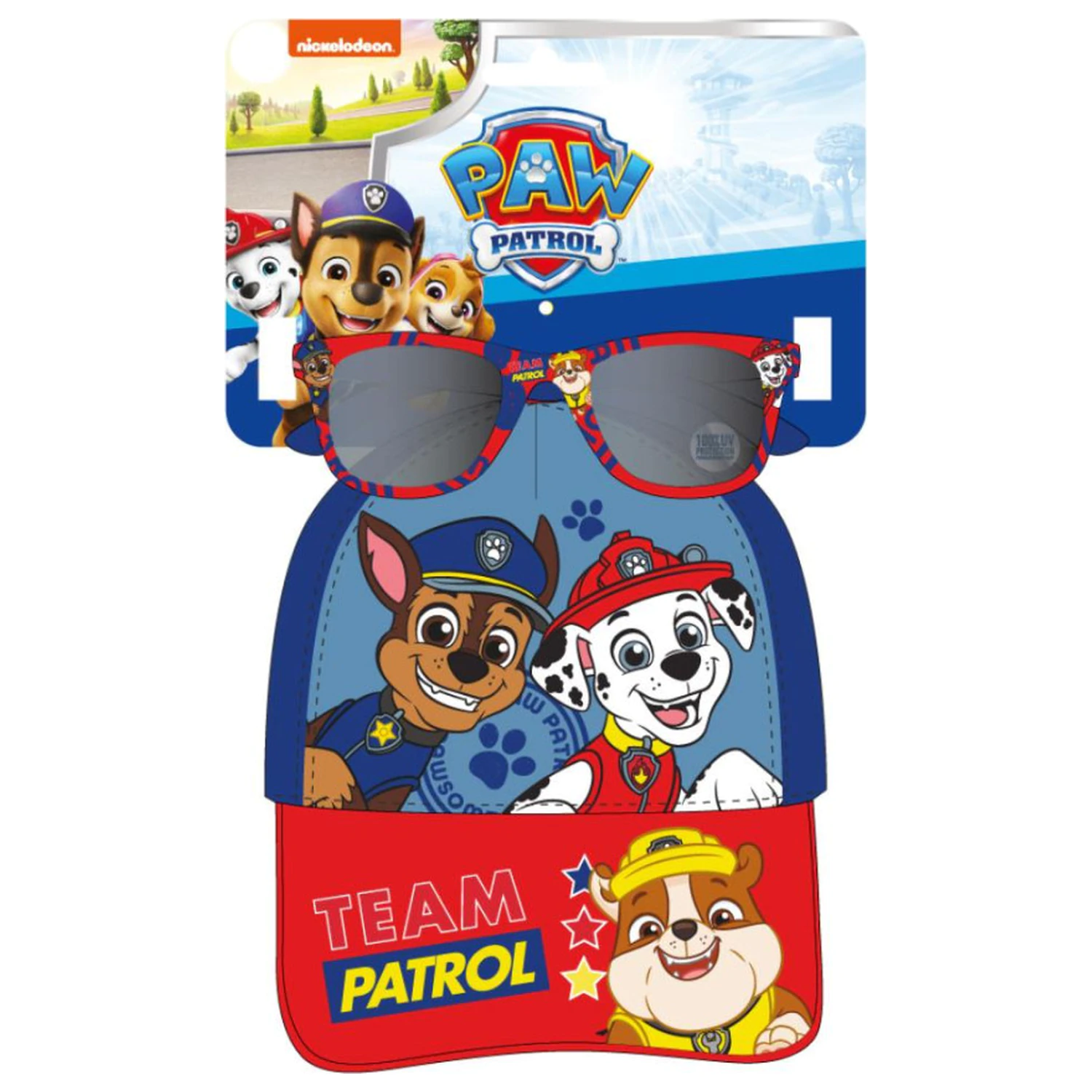 Paw Patrol Team Sonnenbrille und Baseballkappen Set Produktfoto