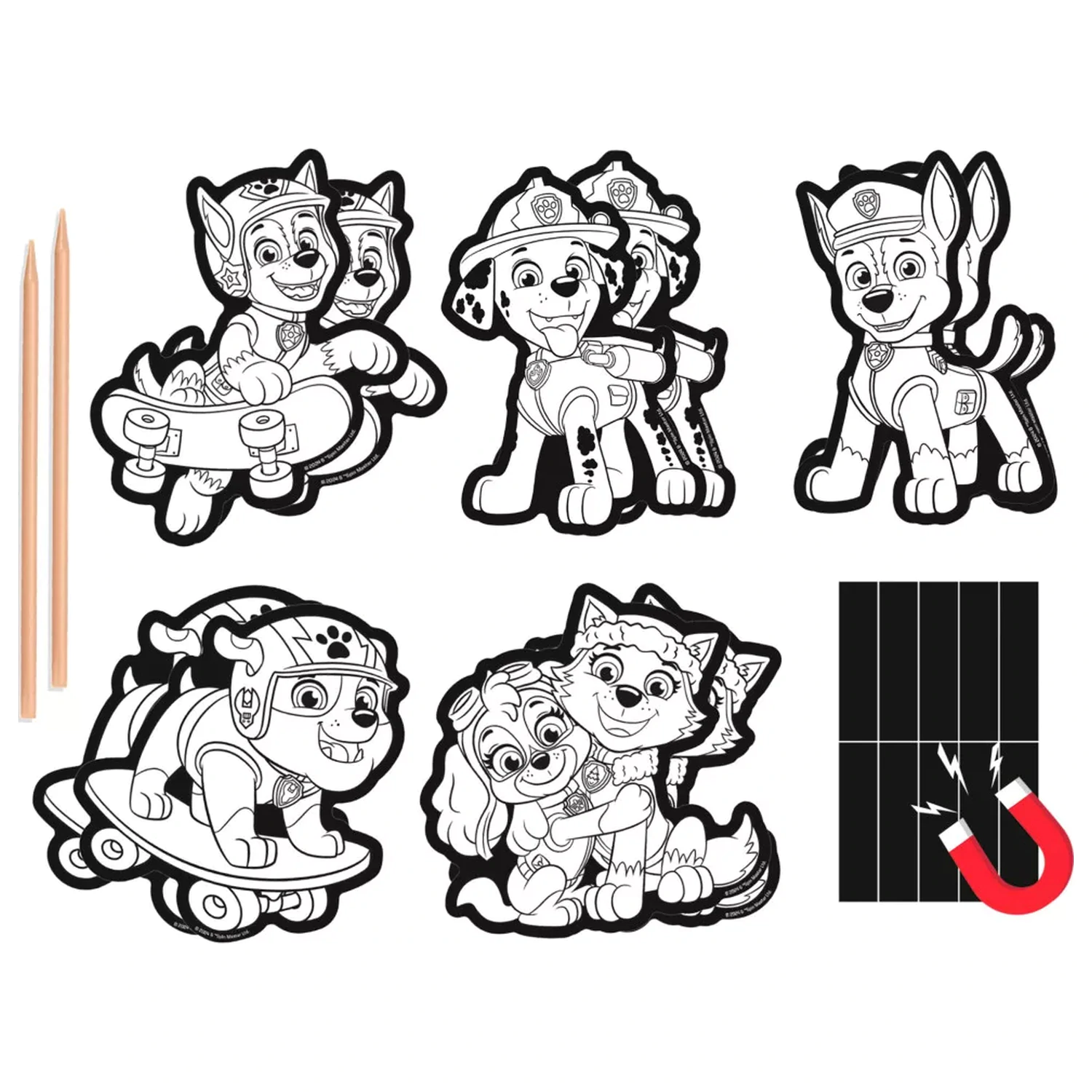 Paw Patrol Team Scratch Art Kit mit Magnet Produktfoto