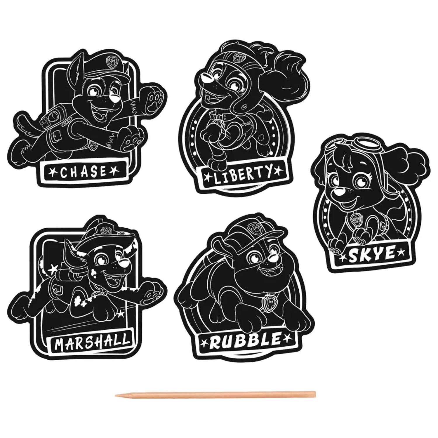 Paw Patrol Team Kratzbilder Sticker Sets Produktfoto