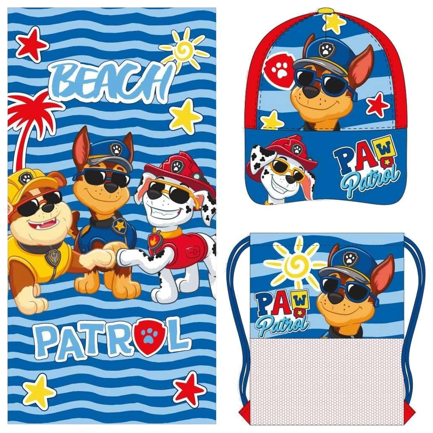 Paw Patrol Handtuch-, Tasche- und Cappy-Set Produktfoto
