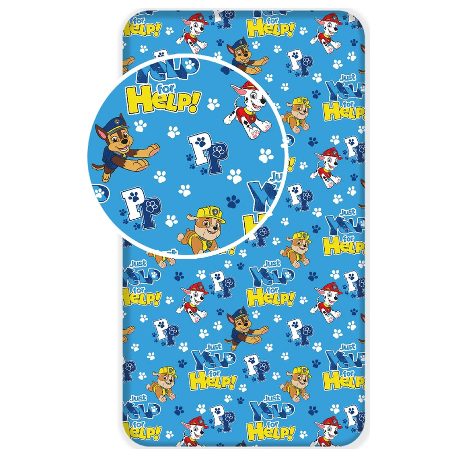 Paw Patrol Yelp Spannbetttuch 90x200 cm Produktfoto
