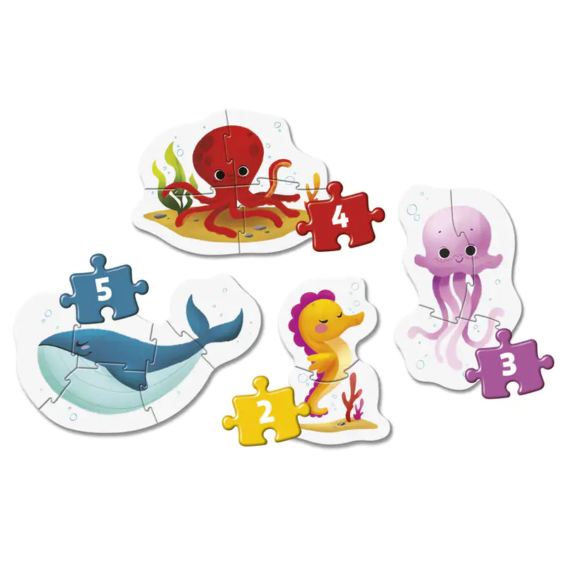 Marine Life Puzzle 2-3-4-5St Produktfoto