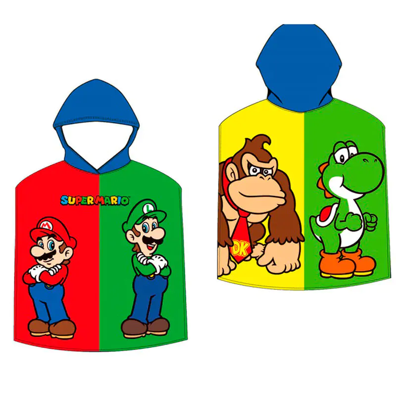 Mario Bros Microfaser Poncho Handtuch termékfotó